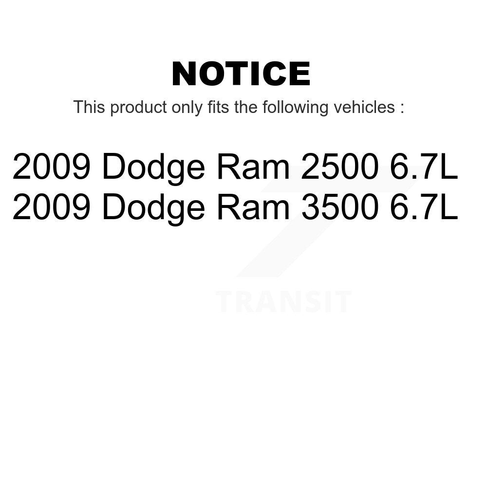 Air And Cabin Filters Kit For 2009-2009 Dodge Ram 2500 3500 6.7L KFL-100727