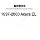 Air And Cabin Filters Kit For 1997-2000 Acura EL KFL-100955