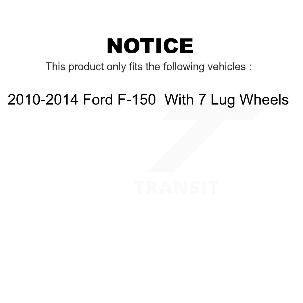 Front Coated Disc Brake Rotors Pair For 2010-2014 Ford F-150 With 7 Lug Wheels KG-100099