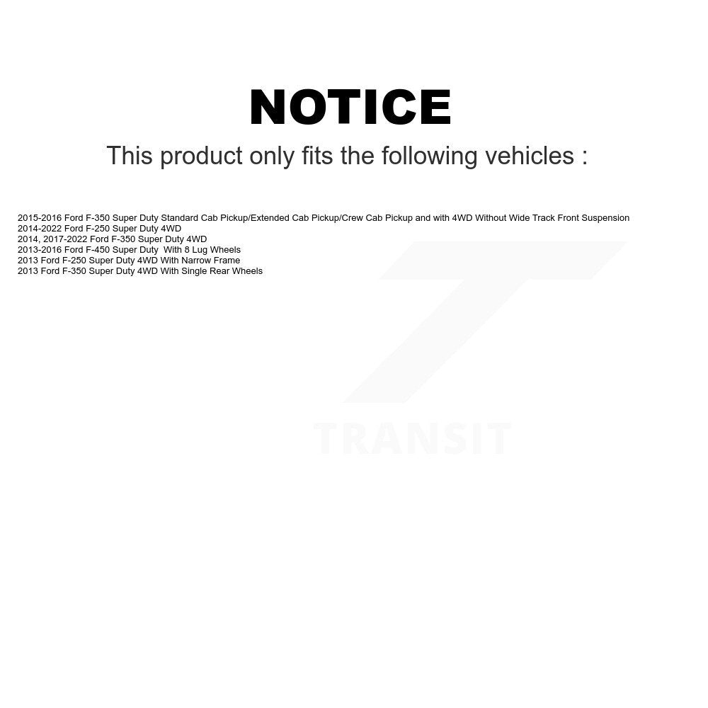 Front Coated Disc Brake Rotors Pair For Ford F-250 Super Duty F-350 F-450 KG-100106