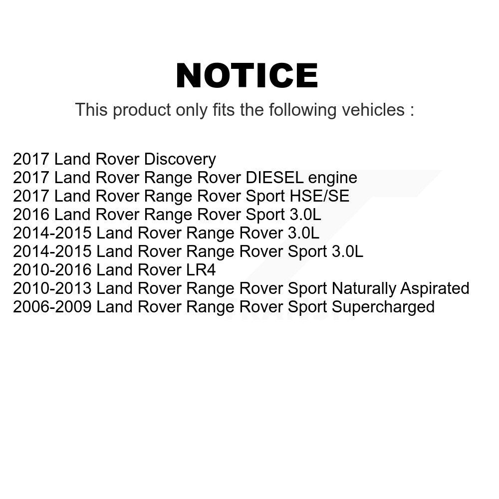 Front Coated Disc Brake Rotors Pair For Land Rover Range Sport LR4 Discovery KG-100266