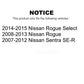 Front Coated Disc Brake Rotors Pair For Nissan Rogue Sentra Select KG-100291