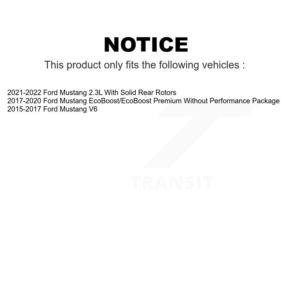 Rear Coated Disc Brake Rotors Pair For Ford Mustang KG-100458