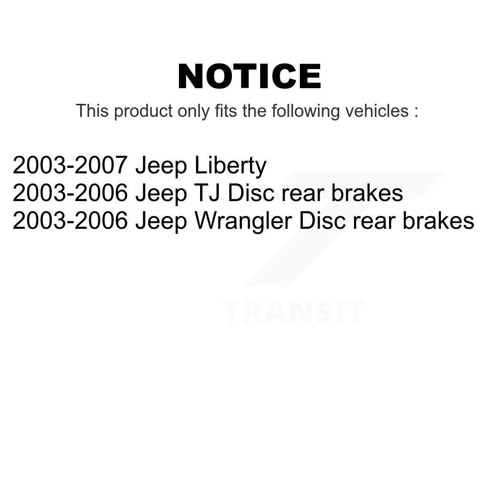 Rear Coated Disc Brake Rotors Pair For Jeep Liberty Wrangler TJ KG-100467