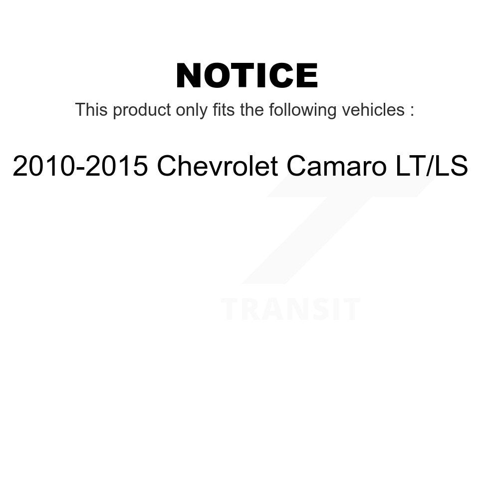 Front Rear Coated Disc Brake Rotors Kit For 2010-2015 Chevrolet Camaro LT LS KG-100739