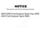 Front Rear Coated Disc Brake Rotors Kit For Ford Explorer Sport Trac 4WD KG-100766