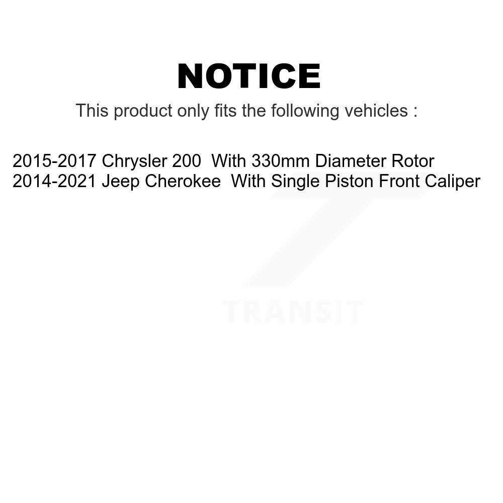 Front Rear Coated Disc Brake Rotors Kit For Jeep Cherokee Chrysler 200 KG-100861