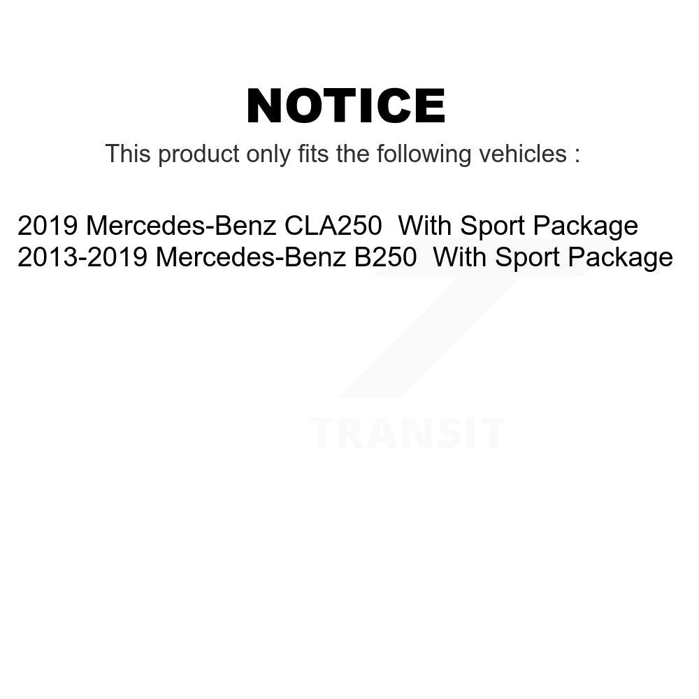 Front Rear Coated Disc Brake Rotors Kit For Mercedes-Benz CLA250 B250 With Sport Package KG-101189