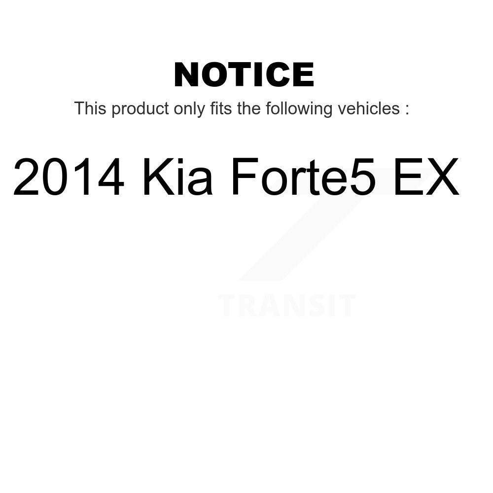 Front Rear Coated Disc Brake Rotors Kit For 2014 Kia Forte5 EX KG-101265