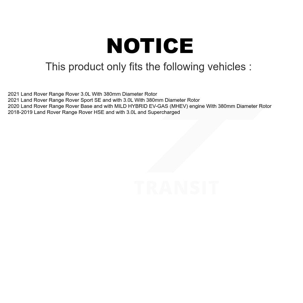 Front Rear Coated Disc Brake Rotors Kit For Land Rover Range Sport KG-101269