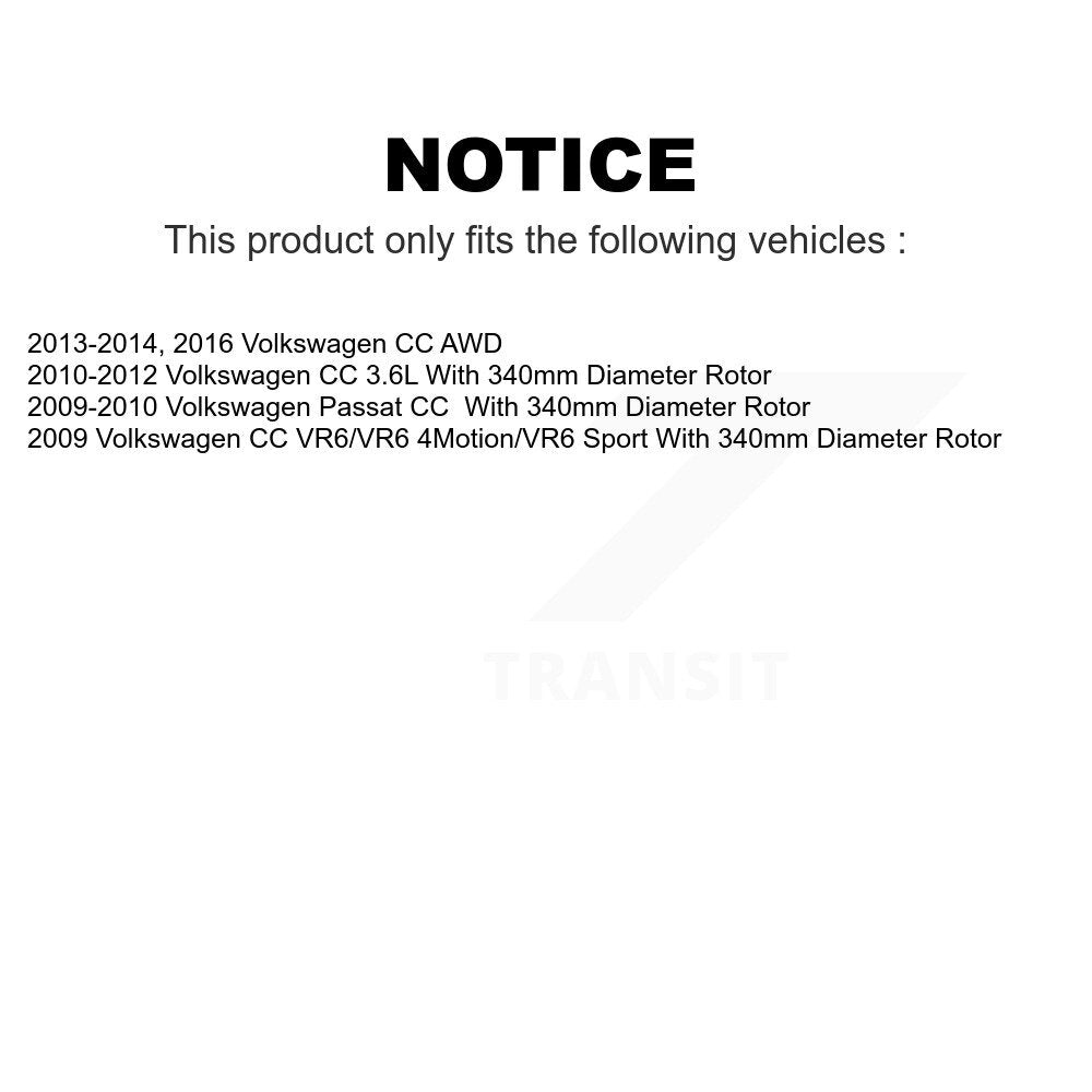 Front Rear Coated Disc Brake Rotors Kit For Volkswagen CC Passat KG-101270