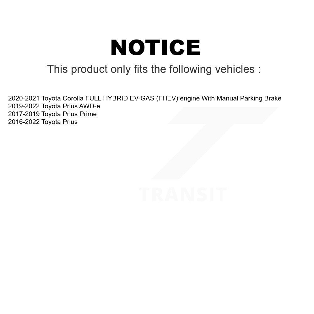 Front Rear Coated Disc Brake Rotors Kit For Toyota Prius Corolla Prime AWD-e KG-101286