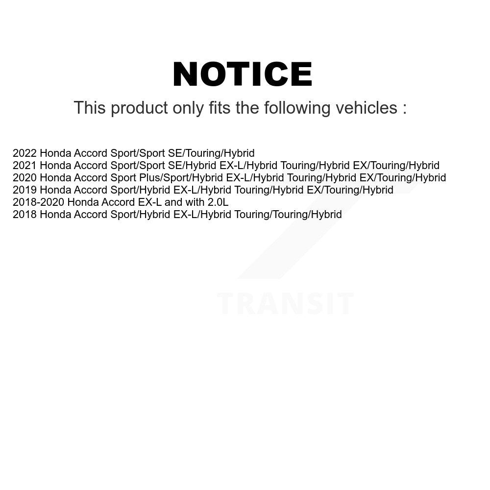 Front Rear Coated Disc Brake Rotors Kit For Honda Accord KG-101291