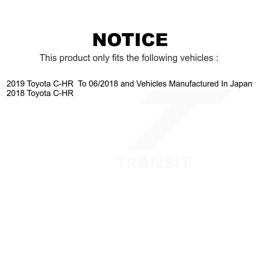 Front Rear Coated Disc Brake Rotors Kit For Toyota C-HR KG-101308