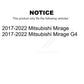 Front Coated Disc Brake Rotors Pair For 2017-2022 Mitsubishi Mirage G4 KG-101333