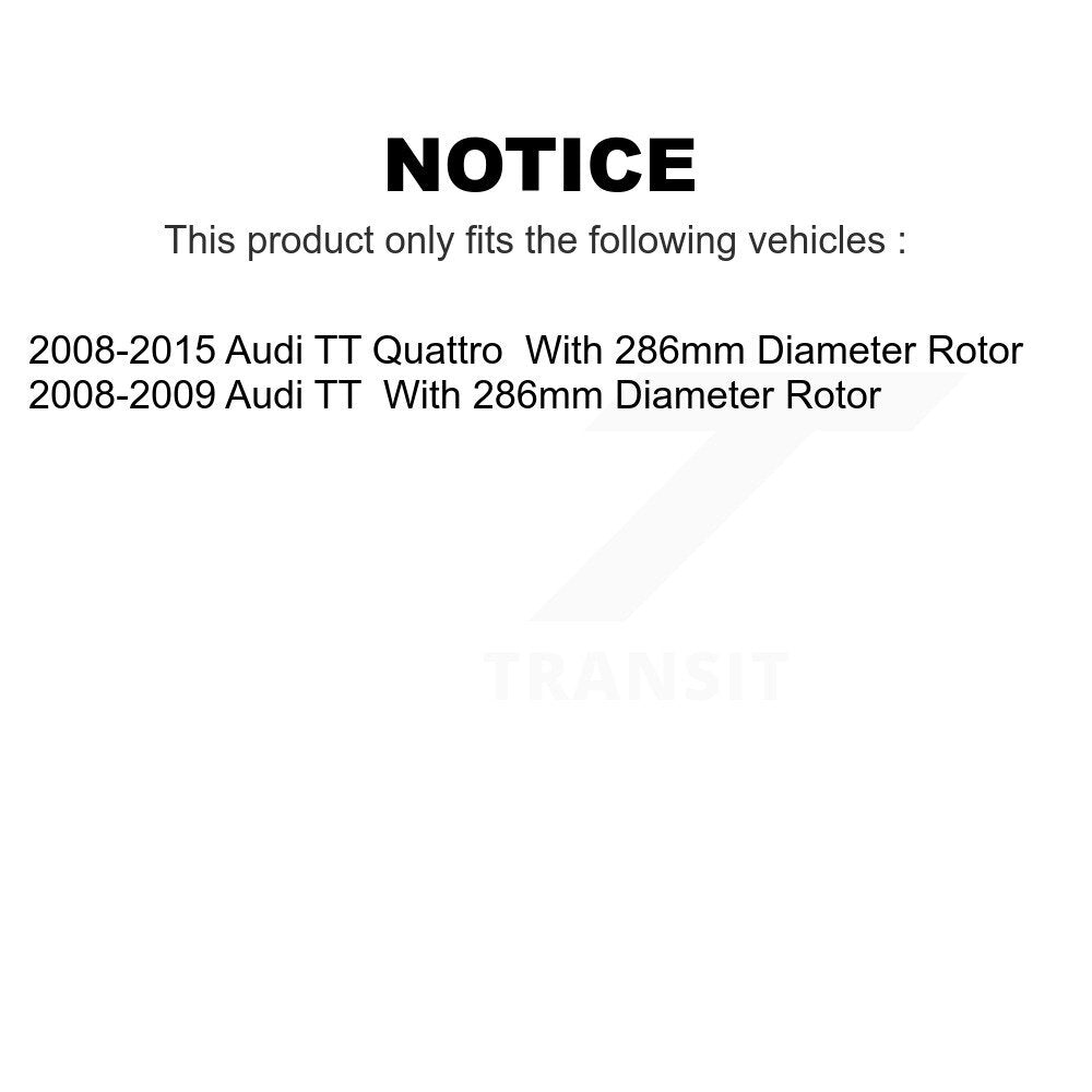 Rear Coated Disc Brake Rotors Pair For Audi TT Quattro With 286mm Diameter Rotor KG-101361