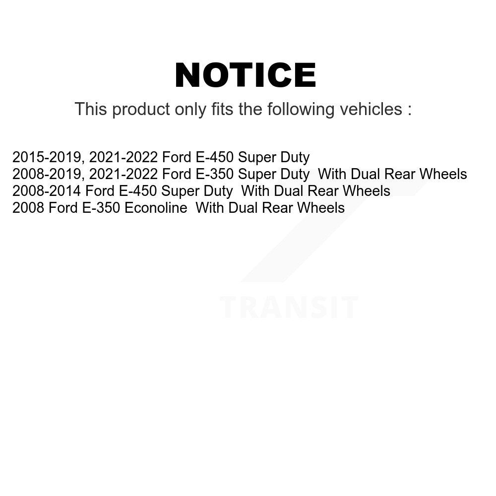 Front Coated Disc Brake Rotors And Hub Assembly Pair For Ford E-350 Super Duty E-450 Econoline KG-101383