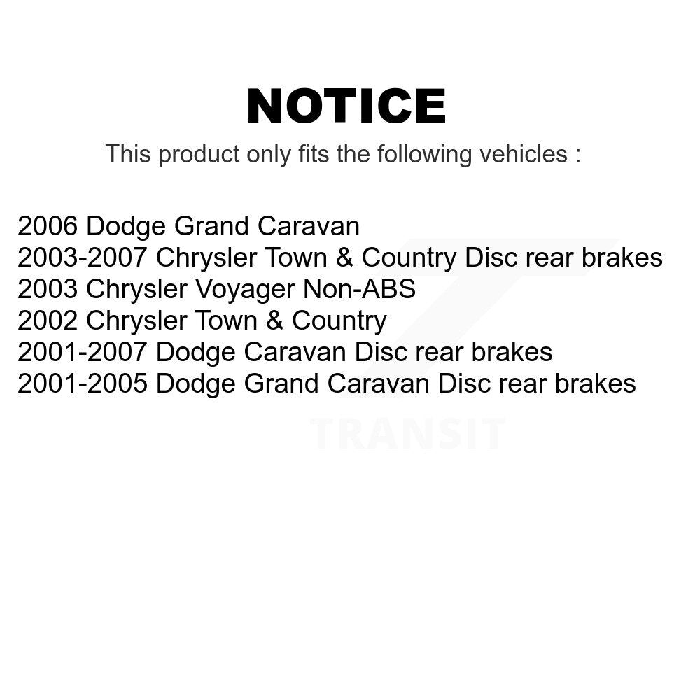 Front Rear Disc Brake Rotors Drums Kit For Dodge Chrysler Town & Country Grand Caravan Voyager KG-101457