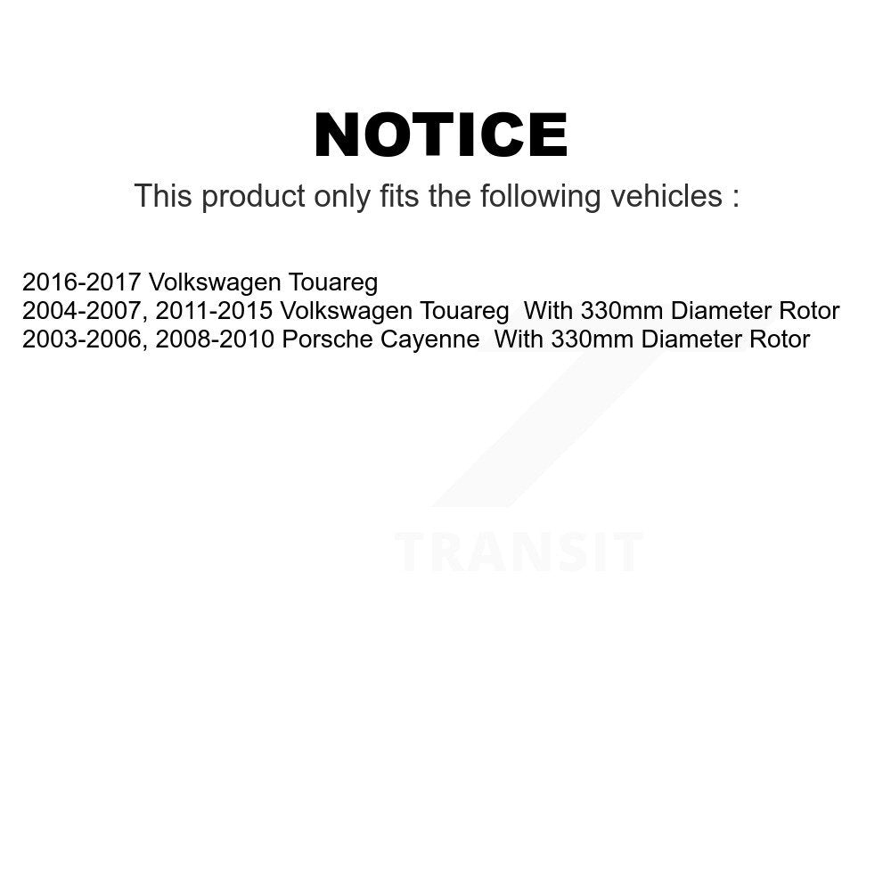 Front Rear Coated Disc Brake Rotors And Hub Assembly Kit For Volkswagen Touareg Porsche Cayenne KG-101471