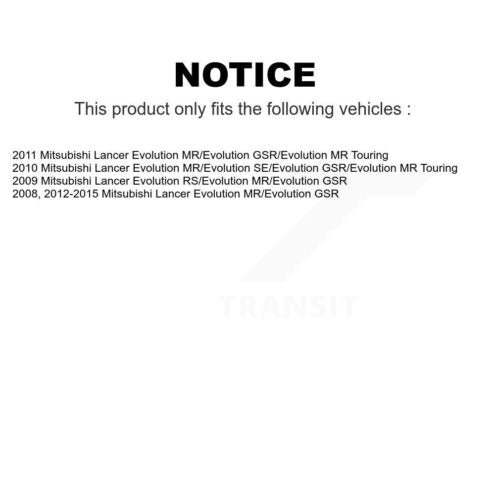 Front Coated Disc Brake Rotors Pair For Mitsubishi Lancer KG-101513