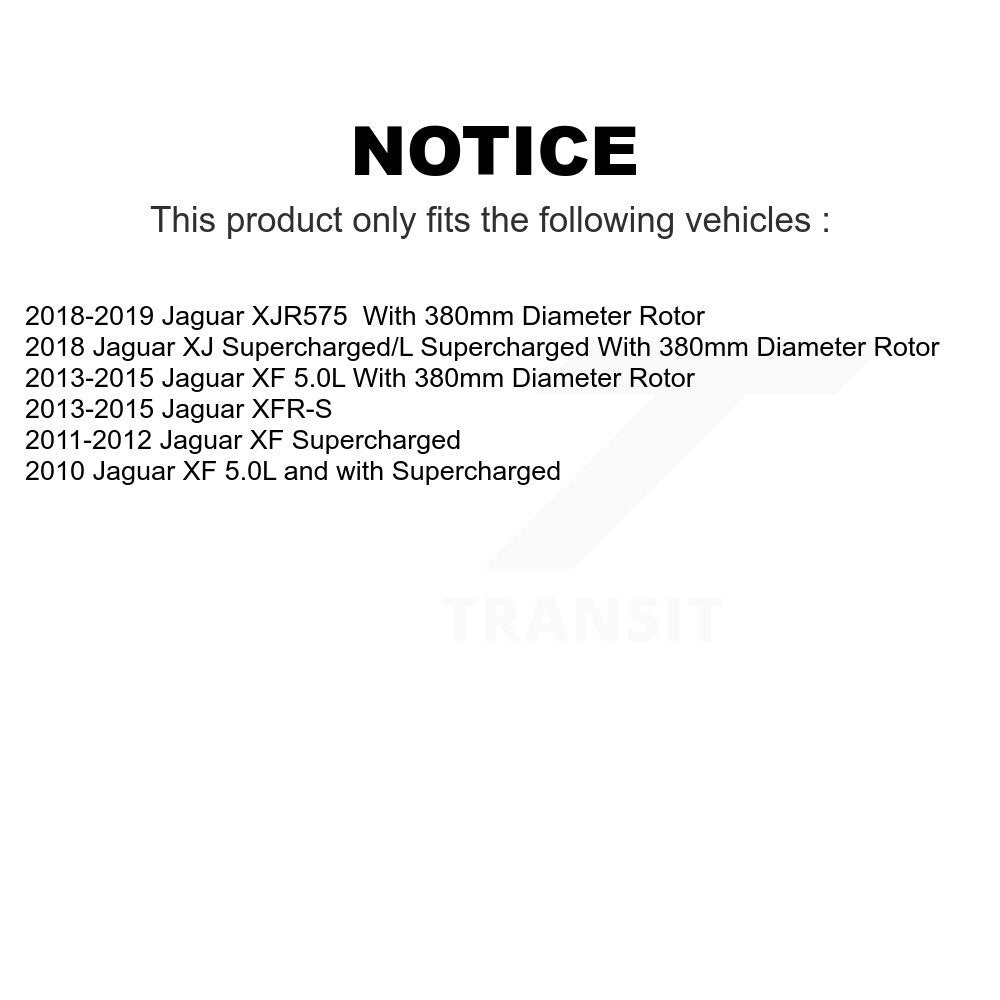 Front Rear Coated Disc Brake Rotors Kit For Jaguar XF XJ XFR-S XJR575 KG-101553