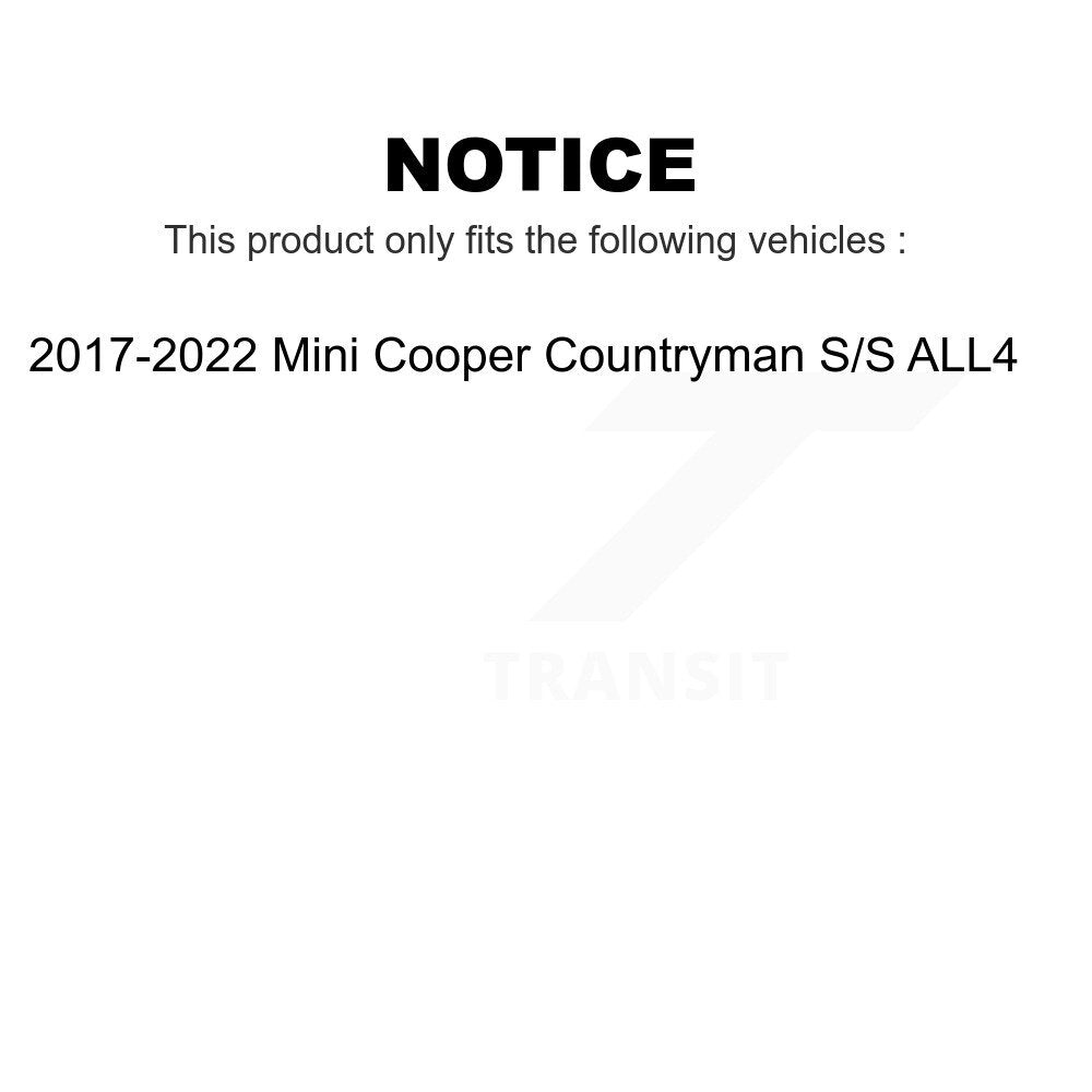 Front Rear Coated Disc Brake Rotors Kit For 2017-2022 Mini Cooper Countryman S ALL4 KG-101558
