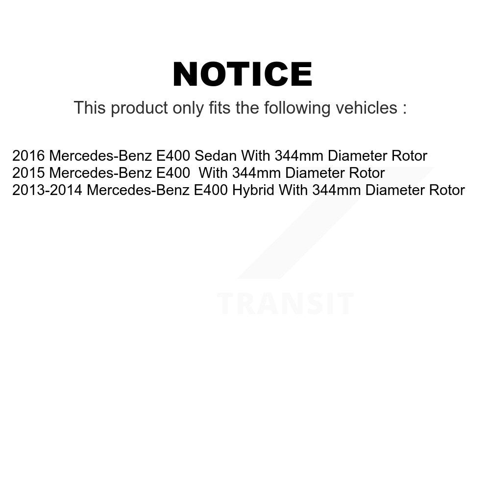 Front Rear Coated Disc Brake Rotors Kit For Mercedes-Benz E400 With 344mm Diameter Rotor KG-101577