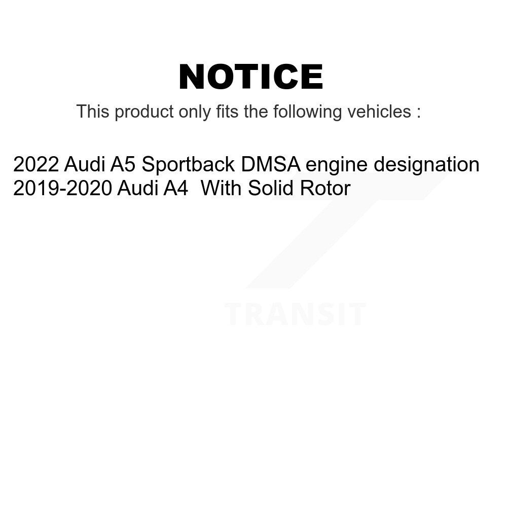 Front Rear Coated Disc Brake Rotors Kit For Audi A4 A5 Sportback KG-101584