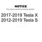Front Coated Disc Brake Rotors Pair For Tesla S X KG-101718