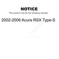 Front Rear Coated Disc Brake Rotors Kit For 2002-2006 Acura RSX Type-S KG-101786