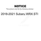 Rear Coated Disc Brake Rotors Pair For 2018-2021 Subaru WRX STI KG-101796