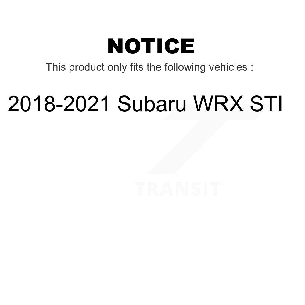 Rear Coated Disc Brake Rotors Pair For 2018-2021 Subaru WRX STI KG-101796