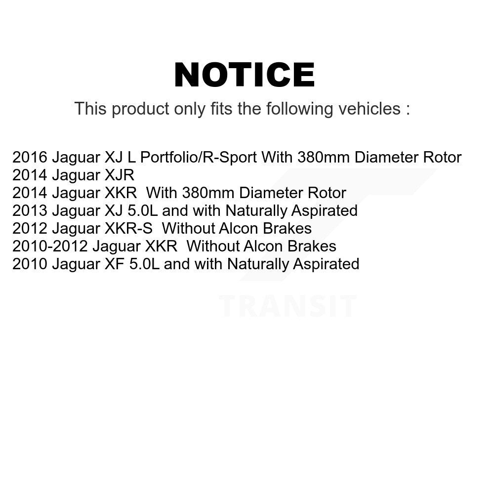 Front Rear Coated Disc Brake Rotors Kit For Jaguar XJ XF XKR XJR XKR-S KG-101805