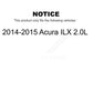 Transit Auto - Front Rear Ceramic Pads And Coated Disc Brake Rotors Kit For 2014-2015 Acura ILX 2.0L KGA-105247