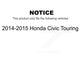 Transit Auto - Front Rear Ceramic Pads And Coated Disc Brake Rotors Kit For 2014-2015 Honda Civic Touring KGA-105249
