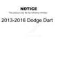 Transit Auto - Front Rear Ceramic Pads And Coated Disc Brake Rotors Kit For 2013-2016 Dodge Dart KGA-105329