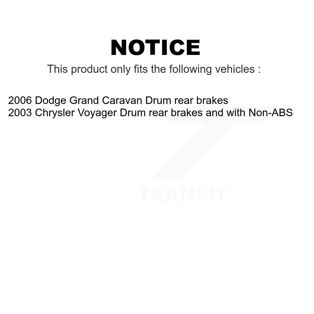 Transit Auto - Front Rear Semi-Metallic Pads And Coated Disc Brake Rotors Kit For Dodge Grand Caravan Chrysler Voyager KGA-105344