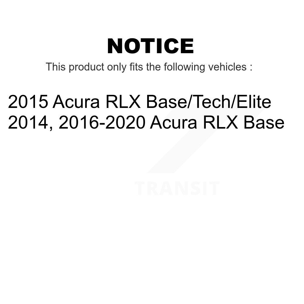 Transit Auto - Front Coated Disc Brake Rotors And Ceramic Pads Kit For Acura RLX KGC-100079