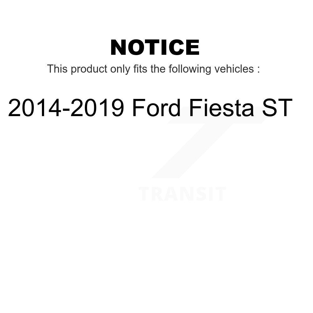 Transit Auto - Front Coated Disc Brake Rotors And Ceramic Pads Kit For 2014-2019 Ford Fiesta ST KGC-100105