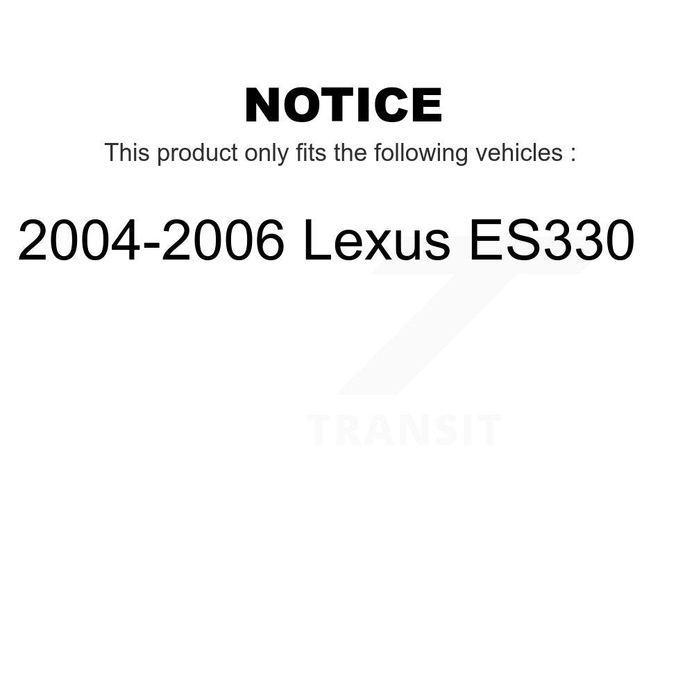 Transit Auto - Front Coated Disc Brake Rotors And Ceramic Pads Kit For 2004-2006 Lexus ES330 KGC-100230
