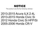 Transit Auto - Front Coated Disc Brake Rotors And Ceramic Pads Kit For Honda Civic CR-V Acura ILX KGC-100308