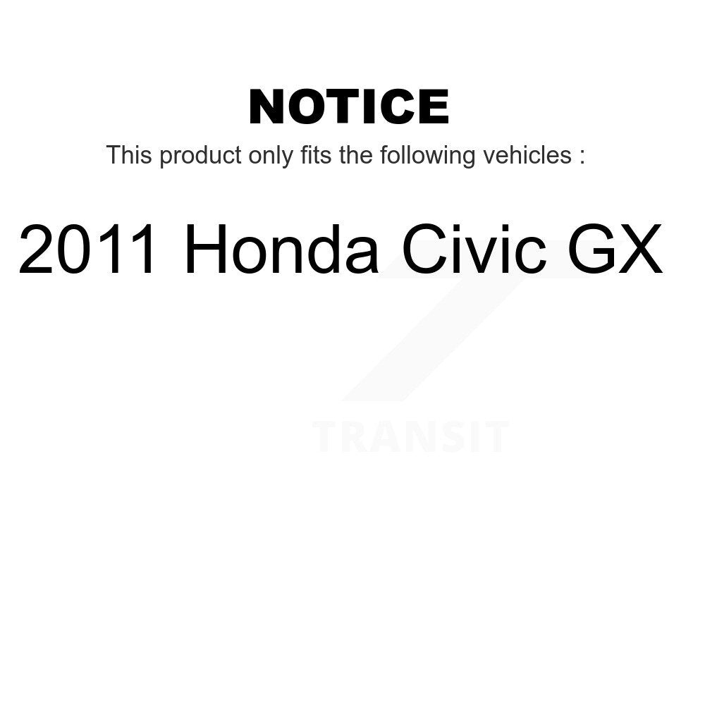 Transit Auto - Front Coated Disc Brake Rotors And Ceramic Pads Kit For 2011 Honda Civic GX KGC-100316