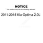 Transit Auto - Front Coated Disc Brake Rotors And Ceramic Pads Kit For 2011-2015 Kia Optima 2.0L KGC-100351