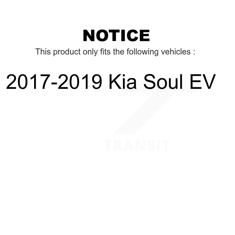 Transit Auto - Front Coated Disc Brake Rotors And Ceramic Pads Kit For 2017-2019 Kia Soul EV KGC-100357