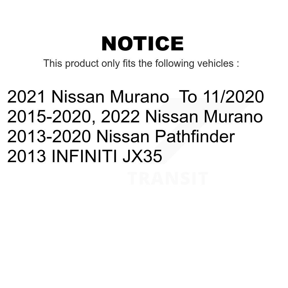 AmeriBRAKES Front Rear Ceramic Disc Brake Pads Kit For Nissan Pathfinder Murano INFINITI JX35 KNF-100006