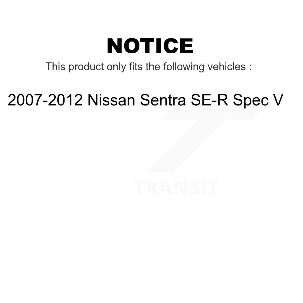AmeriBRAKES Front Rear Ceramic Disc Brake Pads Kit For 2007-2012 Nissan Sentra SE-R Spec V KNF-100032