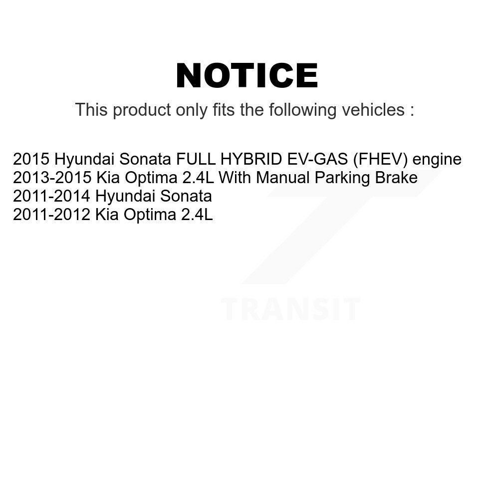 AmeriBRAKES Front Rear Ceramic Disc Brake Pads Kit For Hyundai Sonata Kia Optima KNF-100172