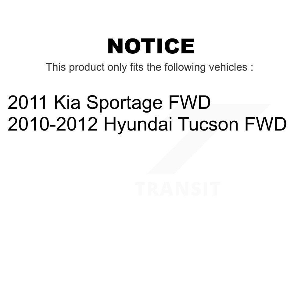 AmeriBRAKES Front Rear Ceramic Disc Brake Pads Kit For Hyundai Tucson Kia Sportage FWD KNF-100186
