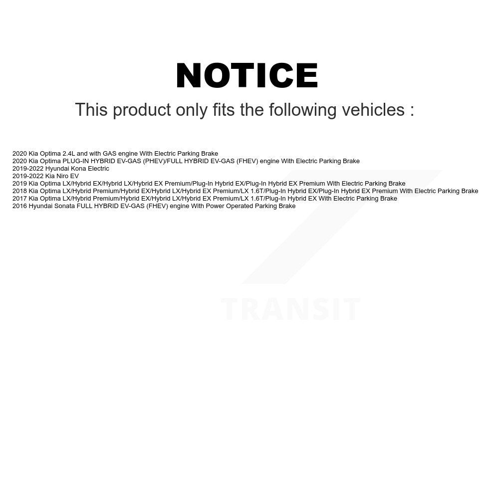 AmeriBRAKES Front Rear Ceramic Disc Brake Pads Kit For Kia Optima Hyundai Sonata Niro EV Kona Electric KNF-100195