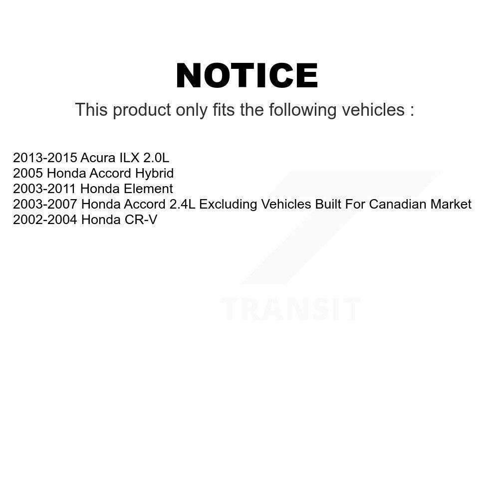 AmeriBRAKES Front Rear Ceramic Disc Brake Pads Kit For Honda Accord CR-V Element Acura ILX KNF-100225
